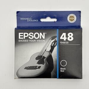 Epson 48 T048120 Black Printer Ink Cartridge Genuine OEM Sealed Exp 11/2016